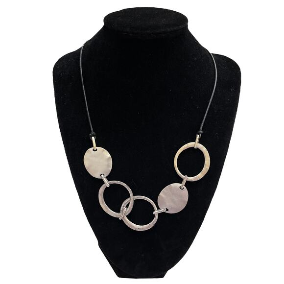 KENNETH COLE Signed 18" SILVER Toned Necklace - Picture 1 of 5